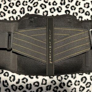 Cooper Fit Live Limitless Black Lower Back Waist Support Belt with Cold/Hot Pack